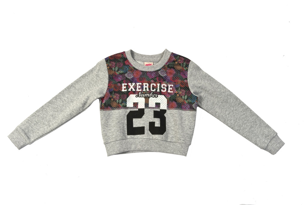 4C508F033 floral mesh sweatshirt
