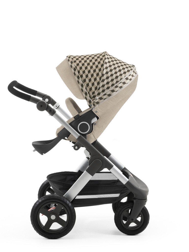 Stokke Stroller Seat Style Kit Beige Cube with Trailz chassis 140402-8I5935 Beige Melange