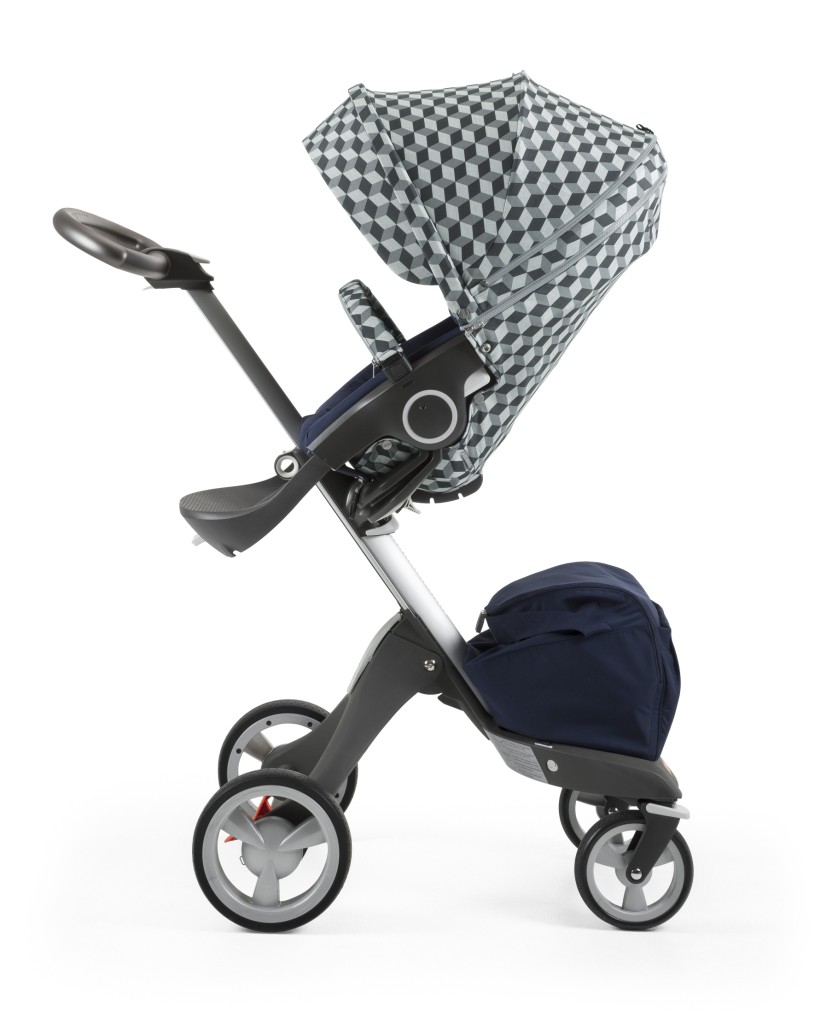 Stokke Stroller Seat Style Kit Grey Cube with Xplory chassis 140506-8I7898 Deep Blue